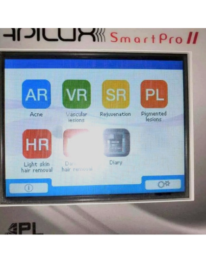 A person using the Apilux SmartPro IPL II on their leg, demonstrating the device's ease of use for at-home hair removal. User Applying IPL Treatment